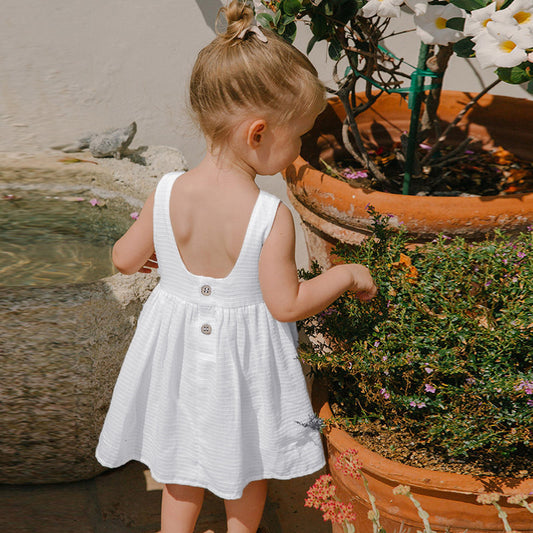 Girls’ Summer Cotton Sleeveless Dress
