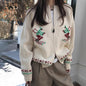 Women's Warm Crocheted Sweater Coat