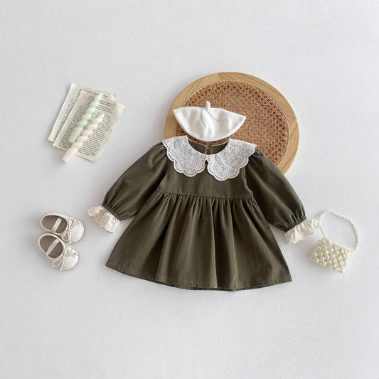 Lace Collar Outwear Dress
