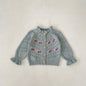 Embroidered Knitted Coat Cardigan