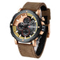 Men's leather Waterproof Luminous Quartz Watch