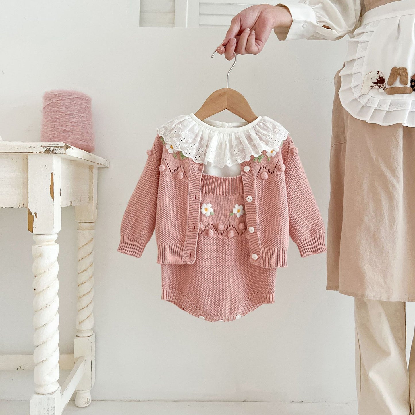 Baby Two-piece Knitted Jumpsuit