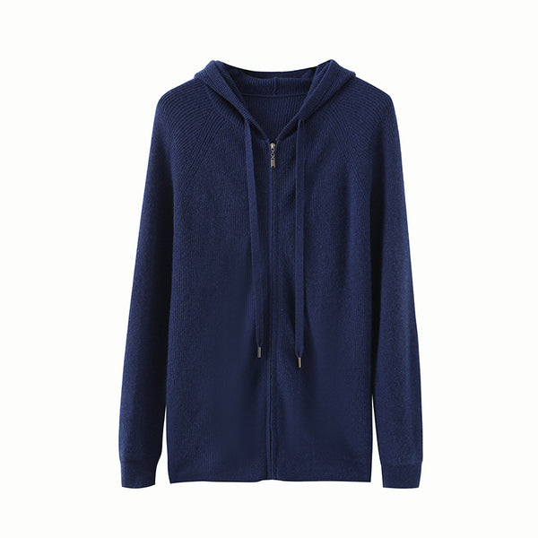 Men's Cashmere Hooded Cardigan