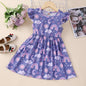 Children Flounced Sleeve Dress