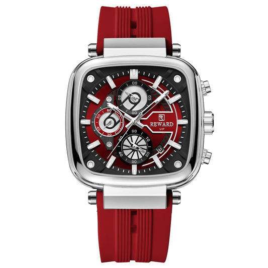 Montre Homme Quartz Sport Multifonction en Silicone Reward
