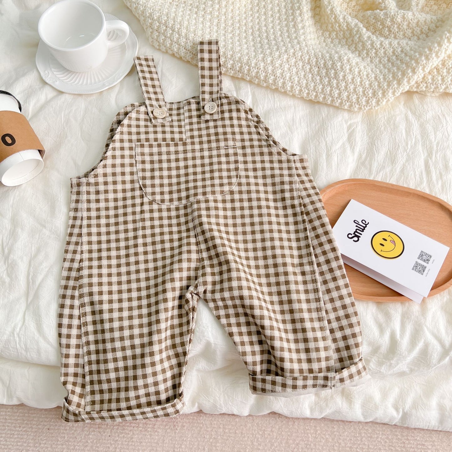 Infant Plaid Corduroy suspenders