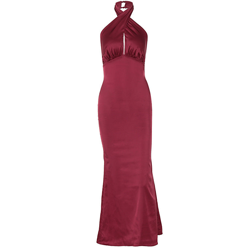 Robe d'été élégante sans manches et dos nu