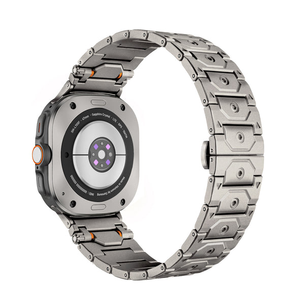 Bracelet en acier inoxydable avec boucle déployante papillon