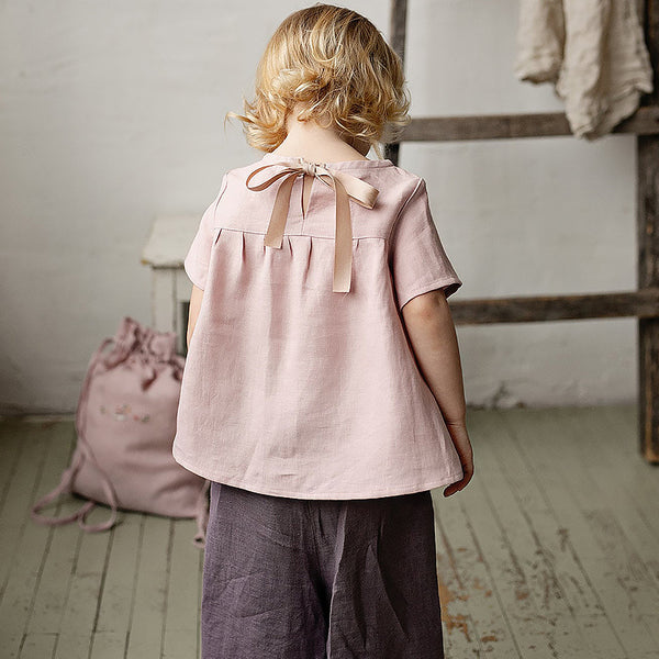 Cotton And Linen Short-sleeved T-shirt