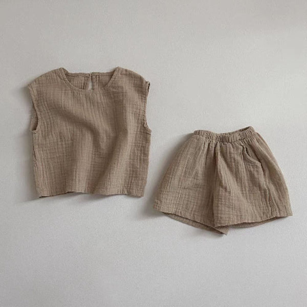 Children's Breathable Vest and Shorts Set