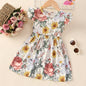 Children Flounced Sleeve Dress