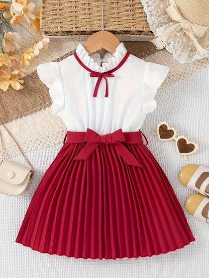 Embroidered Flowers Holiday Party Dress Girl