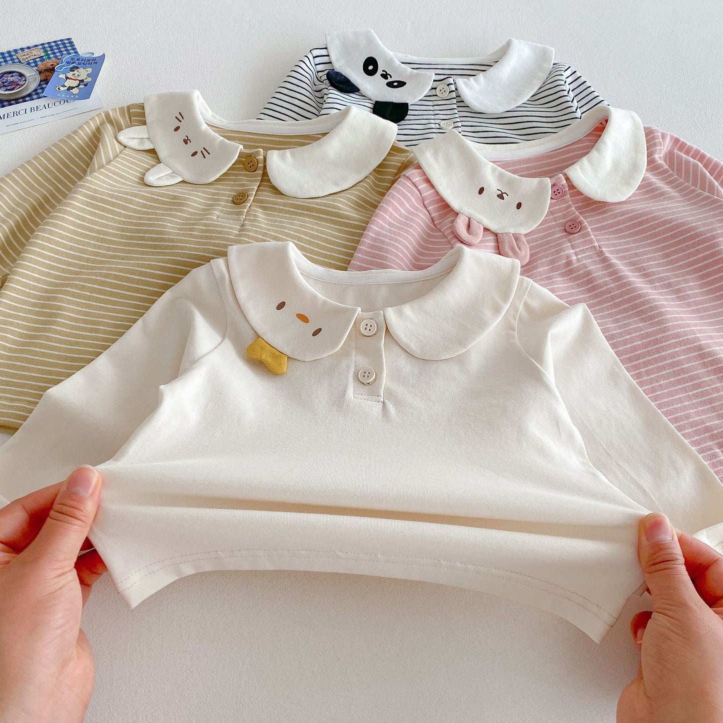 Girls Striped Bottoming Shirt 0-5 Years