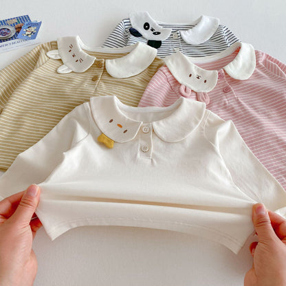 Girls Striped Bottoming Shirt 0-5 Years