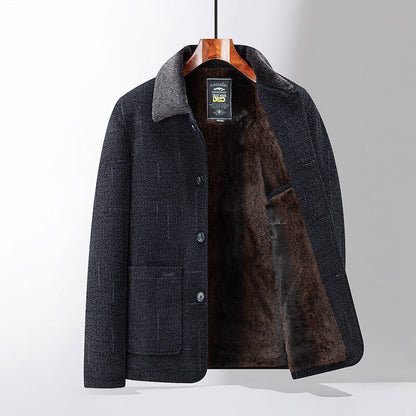 Fleece-lined Thickened Cotton-padded Coat