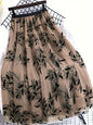 Womens Flocked Printed Skirt