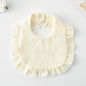 Baby Bib Ruffled Cotton Printed Gauze Lace Bib