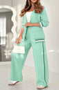 Fashion Rib 2 Pieces Women's Suit