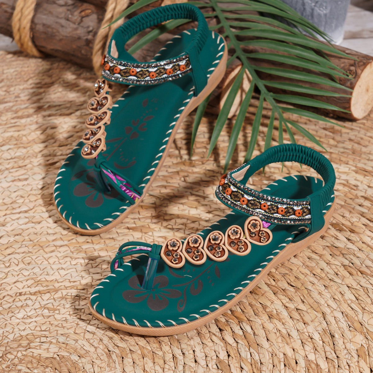 Bohemian Daily Rhinestone Sandals