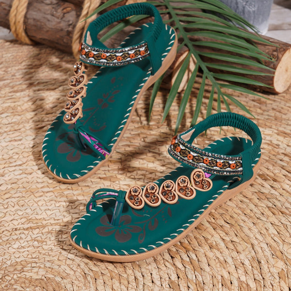 Bohemian Daily Rhinestone Sandals