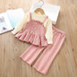 Girls Knitted Long-sleeved Two-piece Pants