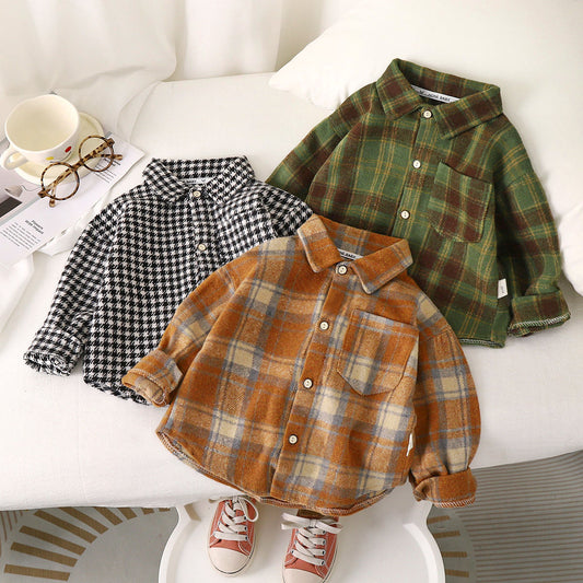 Children's Casual Plaid Shirt