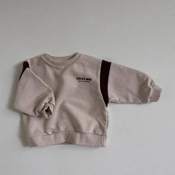 Pull coréen en patchwork pour bébé et enfant