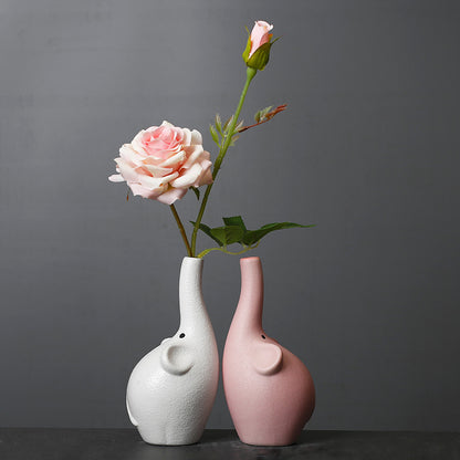 Cartoon Ceramic Vase For Dried Flowers Creative Holder