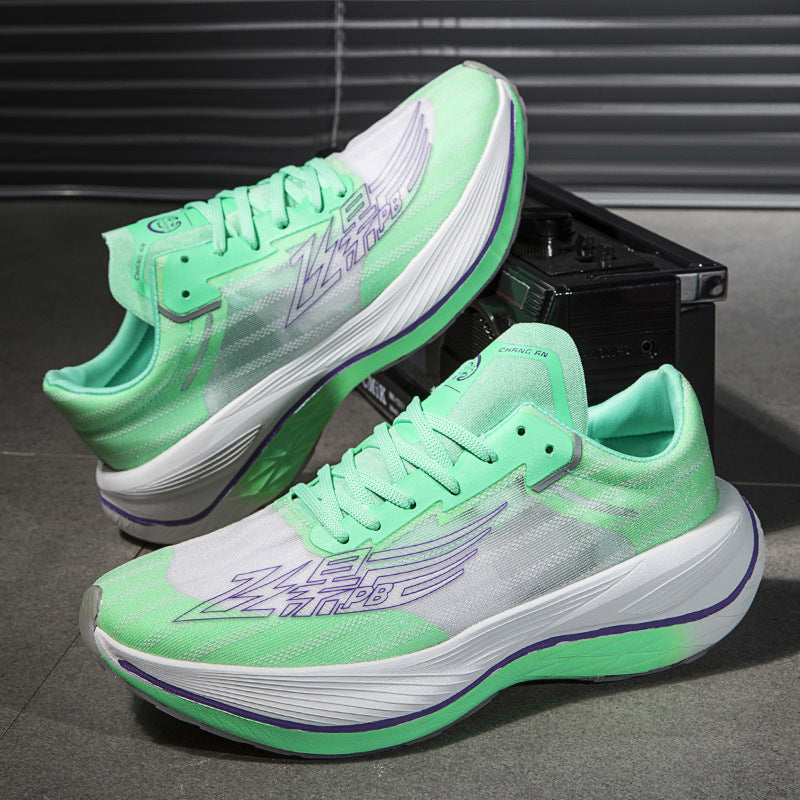 Chaussures de course de marathon respirantes, en maille, à la mode, basses, absorbant les chocs