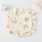 Baby Bib Ruffled Cotton Printed Gauze Lace Bib