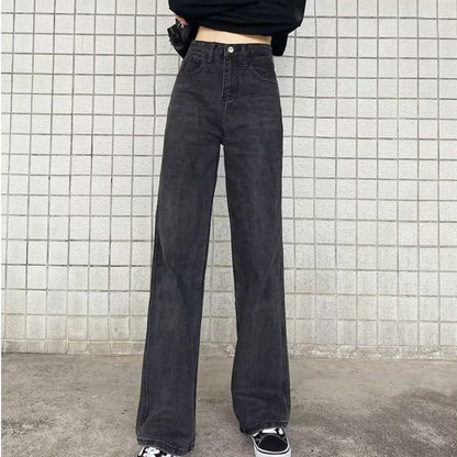 High Waist Wide Leg straight Jeans