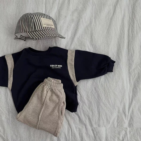 Pull coréen en patchwork pour bébé et enfant