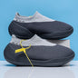 Cross-border men's shoes 2022 new flying woven breathable socks shoe cover foot trend one pedal casual sports shoes coconut shoes