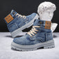 Chaussure de skateboard montante en jean décontractée