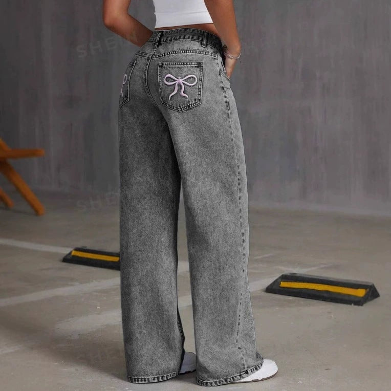Women Straight jeans Loose Trousers
