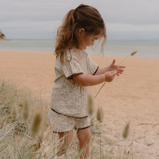 Short Sleeve Sweater & Shorts Set