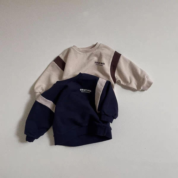 Pull coréen en patchwork pour bébé et enfant