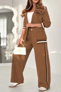 Fashion Rib 2 Pieces Women's Suit