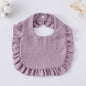 Baby Bib Ruffled Cotton Printed Gauze Lace Bib