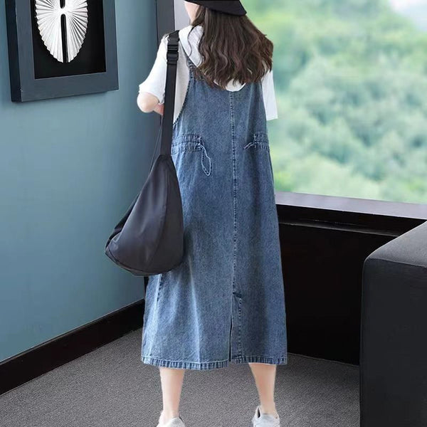 Women's Jeans Suspender Dress