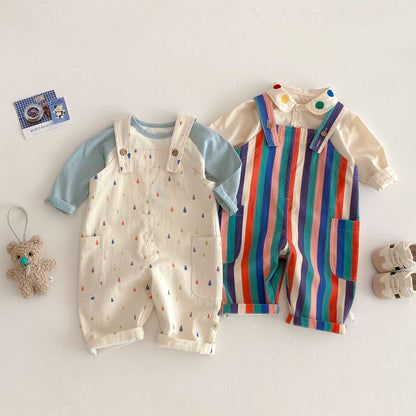 Boys And Girls Fashion Striped Polka Dot Pants
