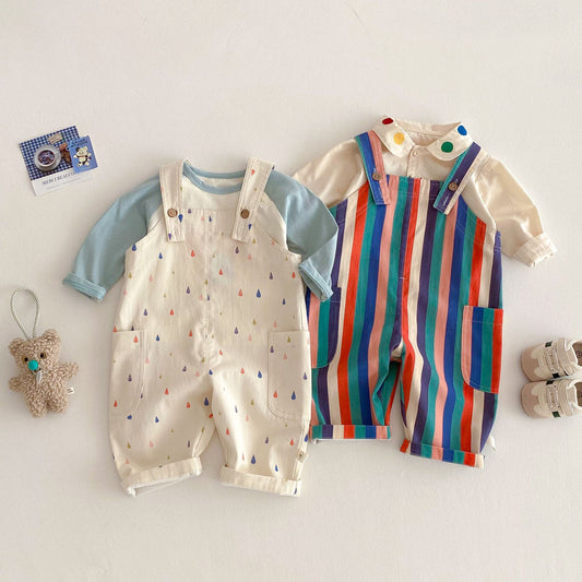 Boys And Girls Fashion Striped Polka Dot Pants