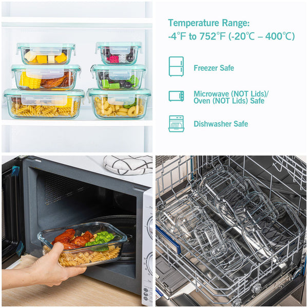 Microwaveable Heating Glass Lunch Box