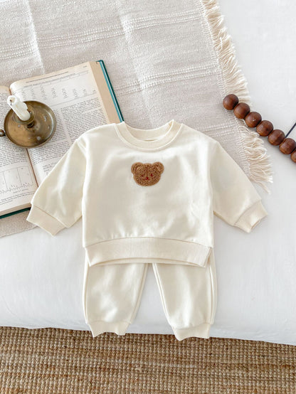 Long Sleeve Bear Pullover Sweater Suit