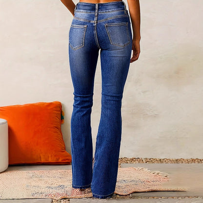 Womens Washed Skinny Retro Stretch Jeans