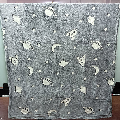 Baby Cartoon Air Conditioner Quilt Luminous Blanket Single Office Nap Flannel