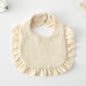 Baby Bib Ruffled Cotton Printed Gauze Lace Bib