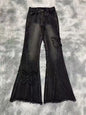 Fashion Elastic Plus Size Women's Denim Flared Pants