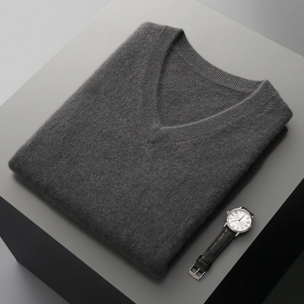 Middle-aged V-neck Vest Sleeveless Sweater