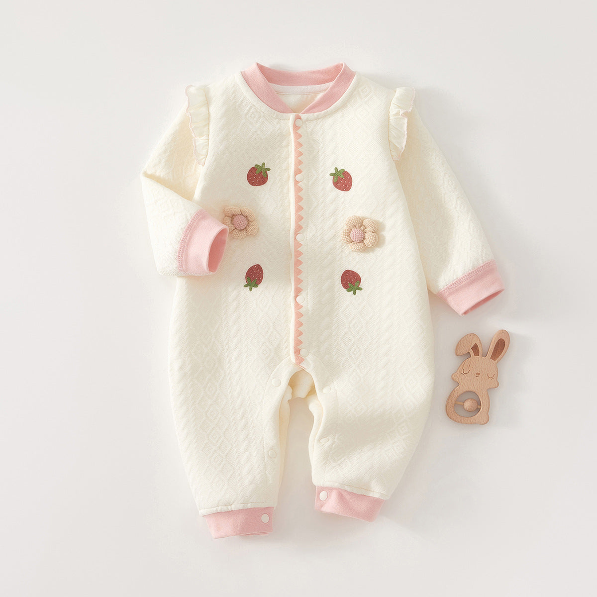Girls' Fashion Personalized Warm Keeping Newborn Jumpsuit